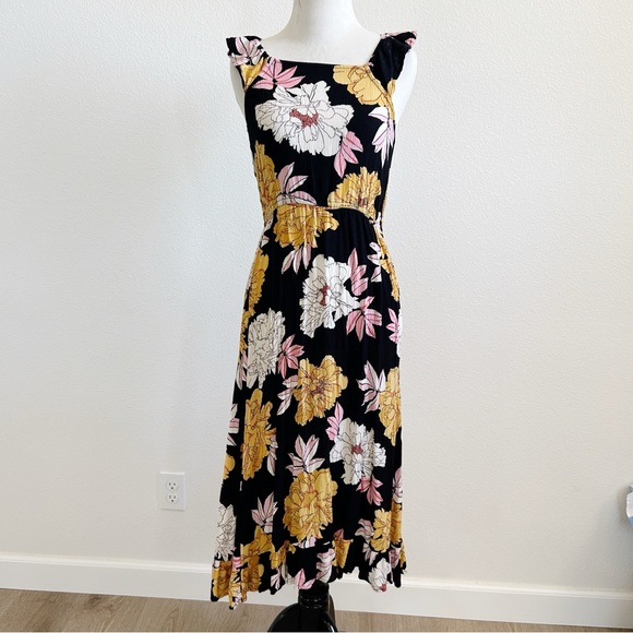 Billabong floral Sleeveless Dress - Black, Yellow, Pink - Picture 1 of 8